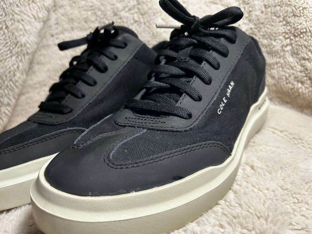 Cole Haan GrandPro Rally T Toe Sneakers Mens 7M Black Canvas C36745
